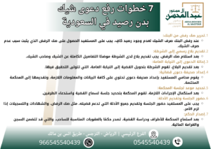 7 خطوات رفع دعوى الشيك بدن رصيد في السعودية