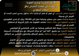 9 بنود قانونية توضّح العقوبة والحماية في قضايا التحرش وفق النظام السعودي