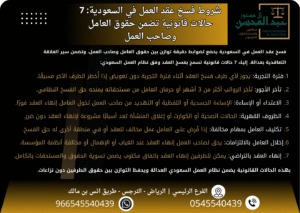 شروط فسخ عقد العمل في السعودية 7 حالات قانونية تضمن حقوق العامل وصاحب العمل
